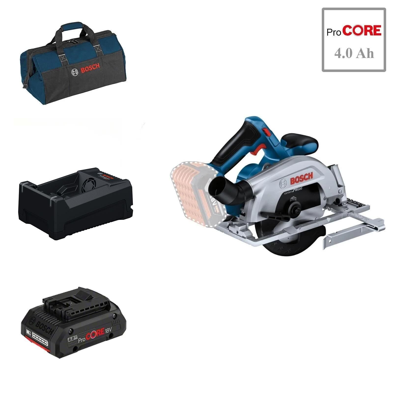 Bosch GKS 185-LI 1X4 Ah ProCORE Akülü Daire Testere Bez Çantalı