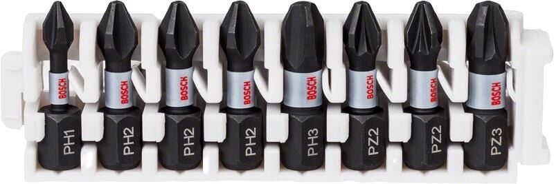 Bosch Impact 8'li Yıldız Bits Uç PH1-PH3 PZ2-PZ3 25 mm 2608522323