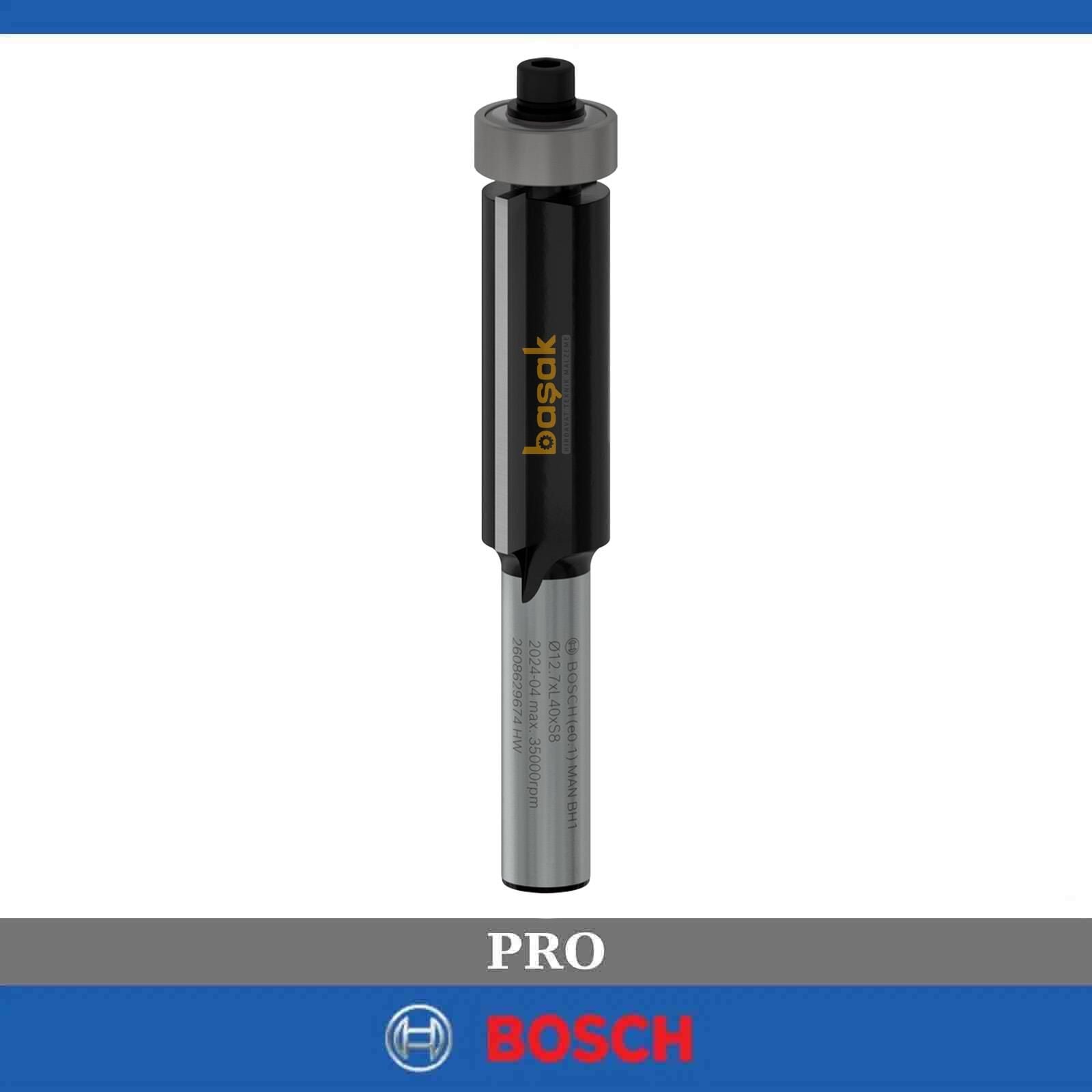 Bosch PRO 8 mm Düz Freze Ucu 12,7 mm Ahşap Router Bit 2608629674
