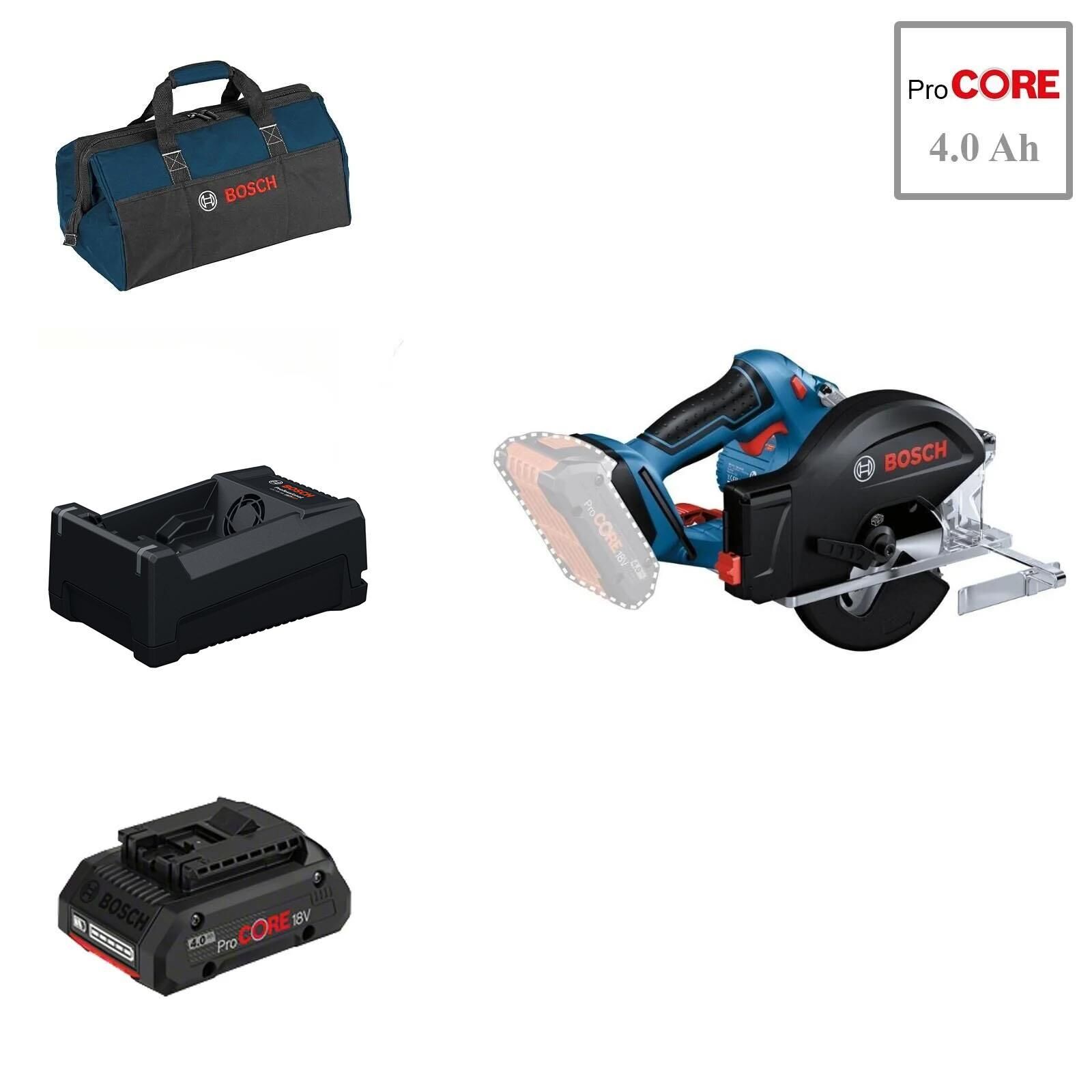Bosch GKM 18V-50 1X4 Ah Procore Akülü Daire Testere Bez Çantalı