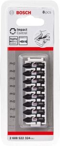 Bosch Impact Yıldız Bits Seti 8'li PH2 25 mm 2608522324