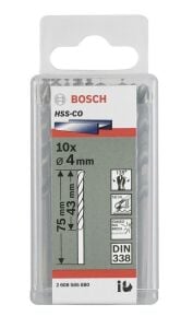Bosch HSS 3,8x75 mm Kobaltlı Matkap Ucu 10'lu Paket 2608588092