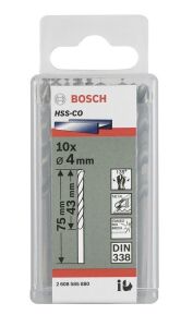 Bosch HSS 3,8x75 mm Kobaltlı Matkap Ucu 10'lu Paket 2608588092
