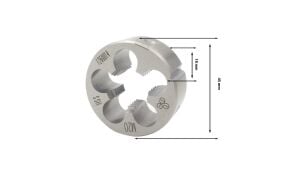 MTE M20 x 2.5 Pafta Normal Vidalı HSS DIN 223/B
