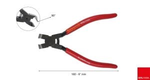 Ceta Form Plastik için 90° Yan Keski 160mm E09/90-160