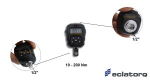 Eclatorq 1/2'' Dijital Tork Adaptörü 10-200 Newton TD4-200CN