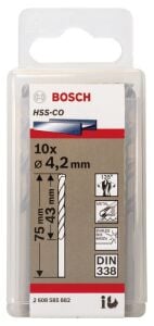 Bosch HSS 4,2x75 mm Kobaltlı Matkap Ucu 10'lu Paket 2608585882