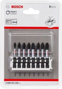 Bosch Impact PH1-PH3 PZ2-PZ3 50 mm 8'li Bits Uç Seti 2608522328