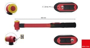 Ceta Form 3/8'' 5-25 Nm İzoleli 1000V Tork Anahtarı GD02-1125