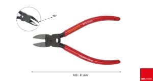 Ceta Form Plastik için 45° Yan Keski 160mm E09/45-160
