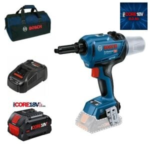 Bosch GRG 18V-16 Tek Akülü Perçin Makinası 8 Amper Bez Çantalı