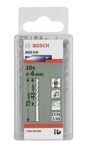 Bosch HSS 4,4x80 mm Kobaltlı Matkap Ucu 10'lu Paket 2608588094