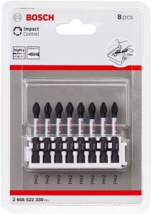 Bosch Impact PH2 50mm 8'li Yıldız Bits Takımı 2608522330