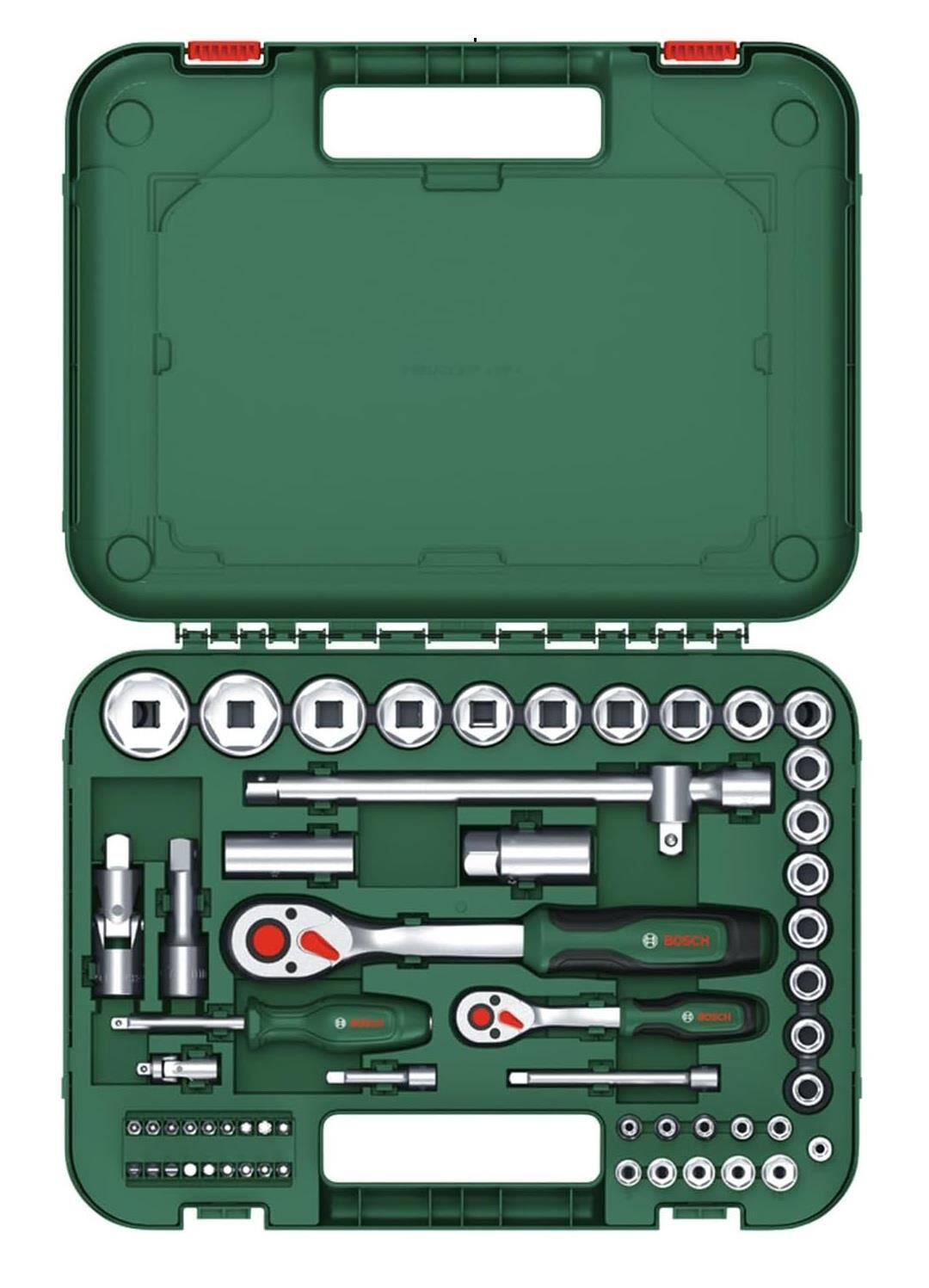 Bosch 1/4'' + 1/2'' 57 Parça Lokma Anahtar Takımı 1600A02Z9G