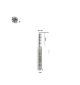 MTE 4 mm Uzun Parmak Freze Hss-Co8 DIN 844/B-N