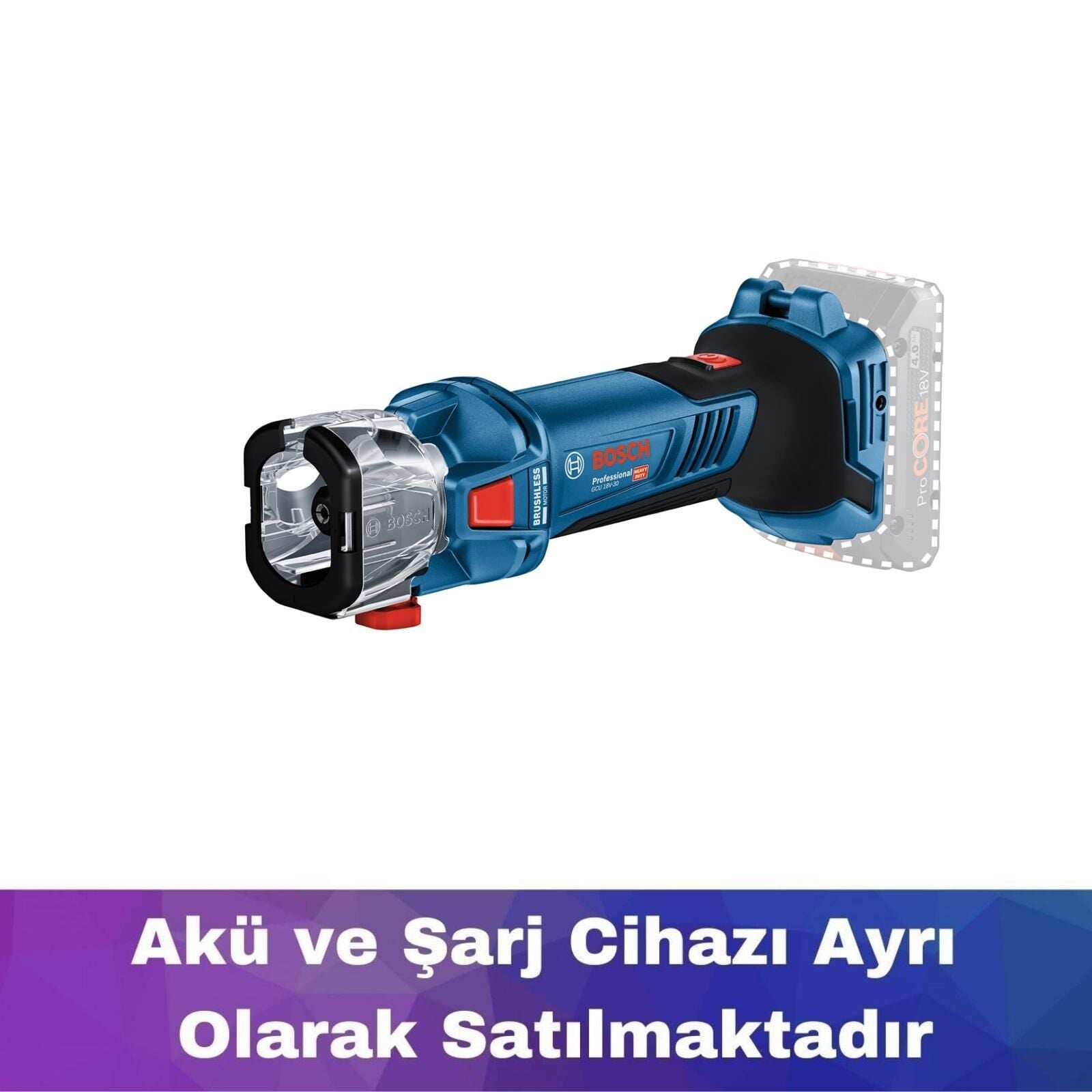 Bosch GCU 18V-30 Akülü Freze (Akü ve Şarj Yoktur) 06019K8000