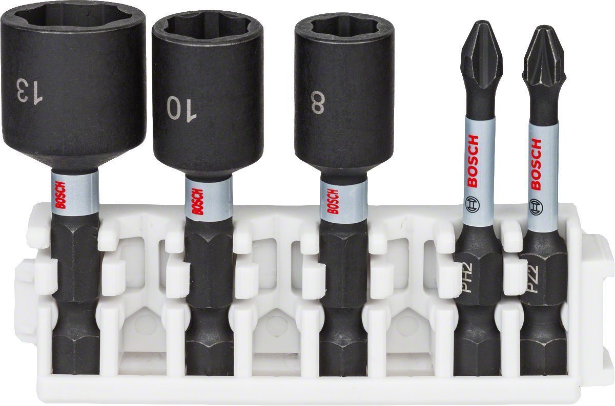 Bosch Impact 5'li Lokma 8-10-13 + Yıldız Bits Uç Seti 2608522350