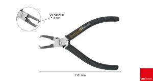Ceta Form Tepe Keski SMD Çipler İçin Sıfır Kesim 115mm H30E-115FL