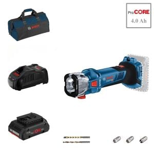 Bosch GCU 18V-30 1x4 Ah ProCORE Akülü Freze / Kuru Levha Kesme Makinesi Bez Çantalı