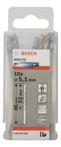 Bosch HSS 5,1x86 mm Kobaltlı Matkap Ucu 10'lu Paket 2608585886