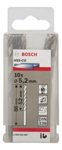 Bosch HSS 5,2x86 mm Kobaltlı Matkap Ucu 10'lu Paket 2608585887