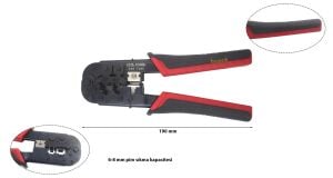 Ceta Form 190 mm Jak Sıkma Pensesi (Telefon/Data) - 6P-8P E69-T046