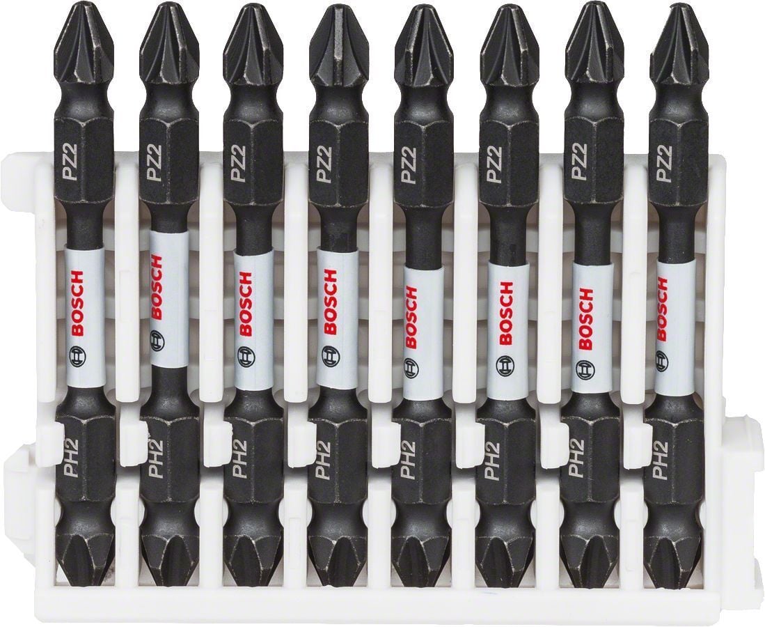 Bosch Impact PH2-PZ2 65mm Çift Taraflı 8'li Bits Uç 2608522333