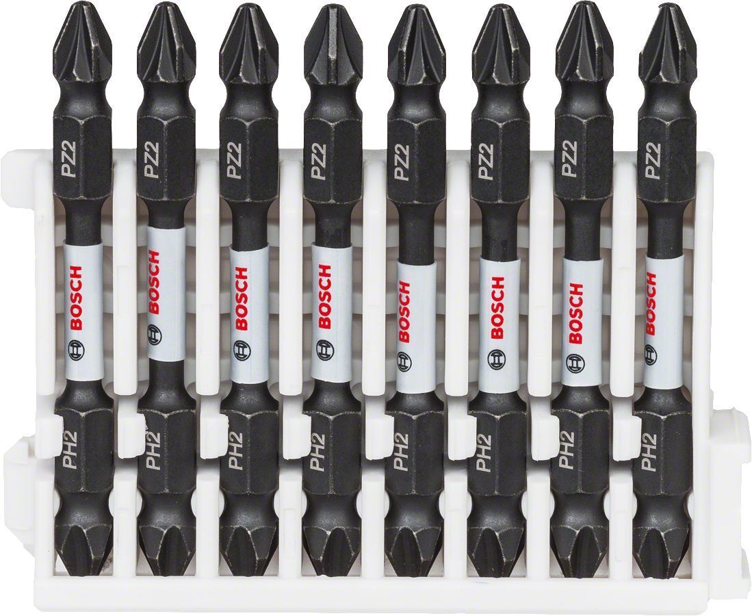 Bosch Impact PH2-PZ2 65mm Çift Taraflı 8'li Bits Uç 2608522333