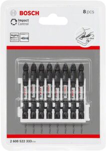 Bosch Impact PH2-PZ2 65mm Çift Taraflı 8'li Bits Uç 2608522333
