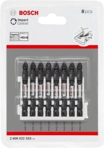 Bosch Impact PH2-PZ2 65mm Çift Taraflı 8'li Bits Uç 2608522333