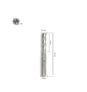 MTE 9 mm Uzun Parmak Freze Hss-Co8 DIN 844/B-N
