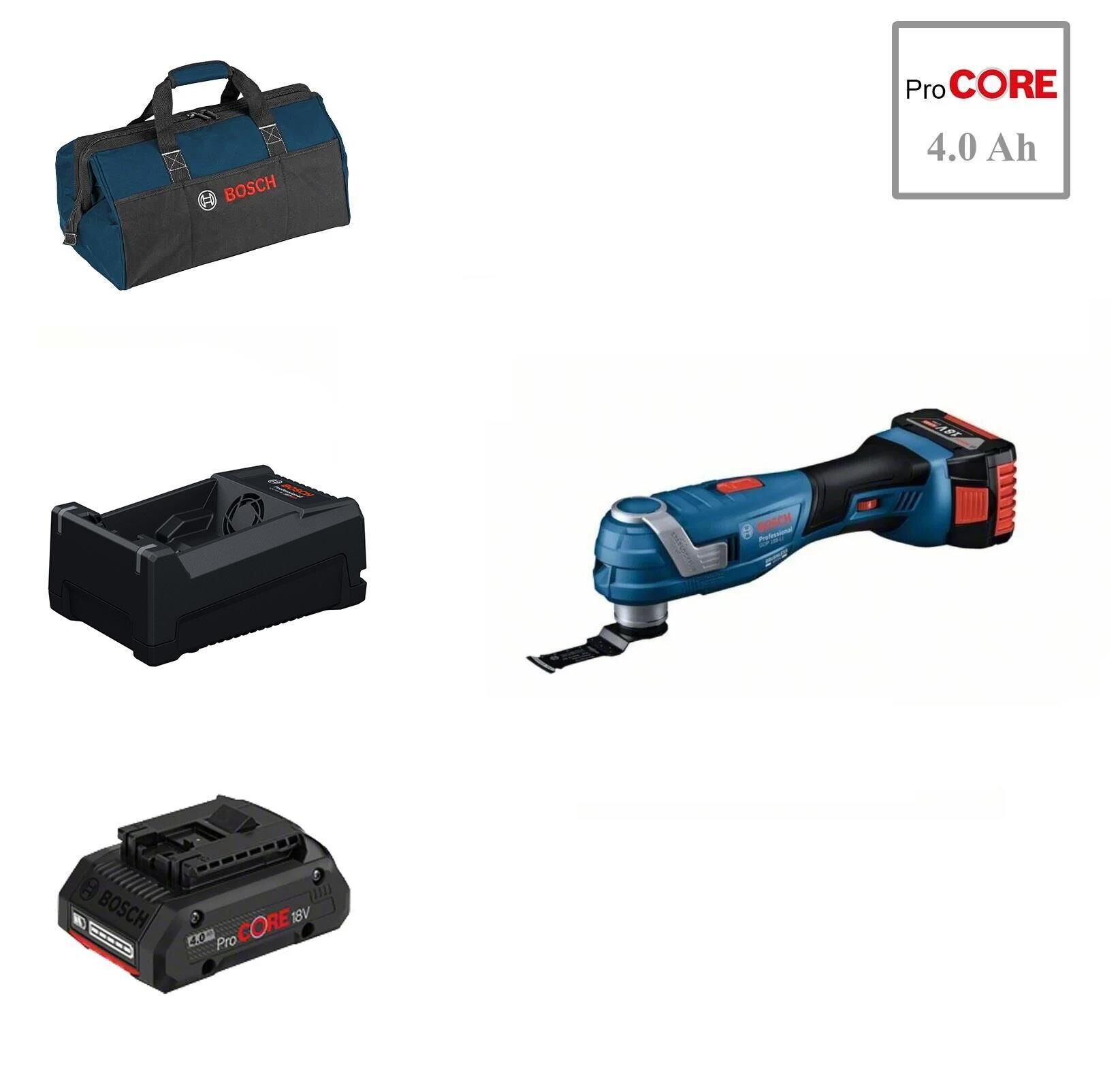 Bosch GOP 185-LI 1x4 Ah ProCORE Akülü Salınım Hareketli Makine Bez Çantalı