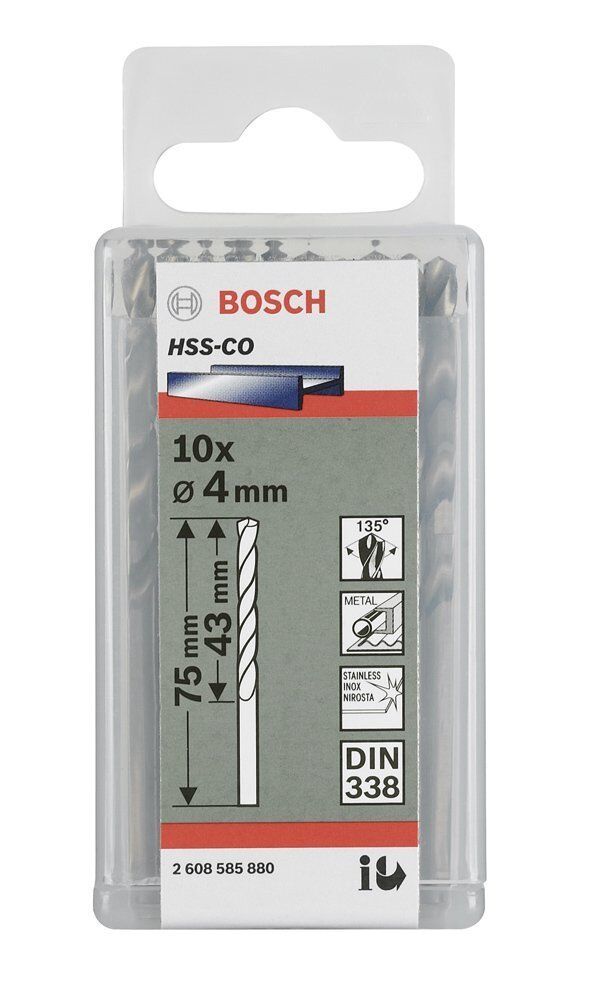 Bosch HSS 6,2x101 mm Kobaltlı Matkap Ucu 10'lu Paket 2608588096