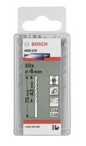Bosch HSS 6,2x101 mm Kobaltlı Matkap Ucu 10'lu Paket 2608588096