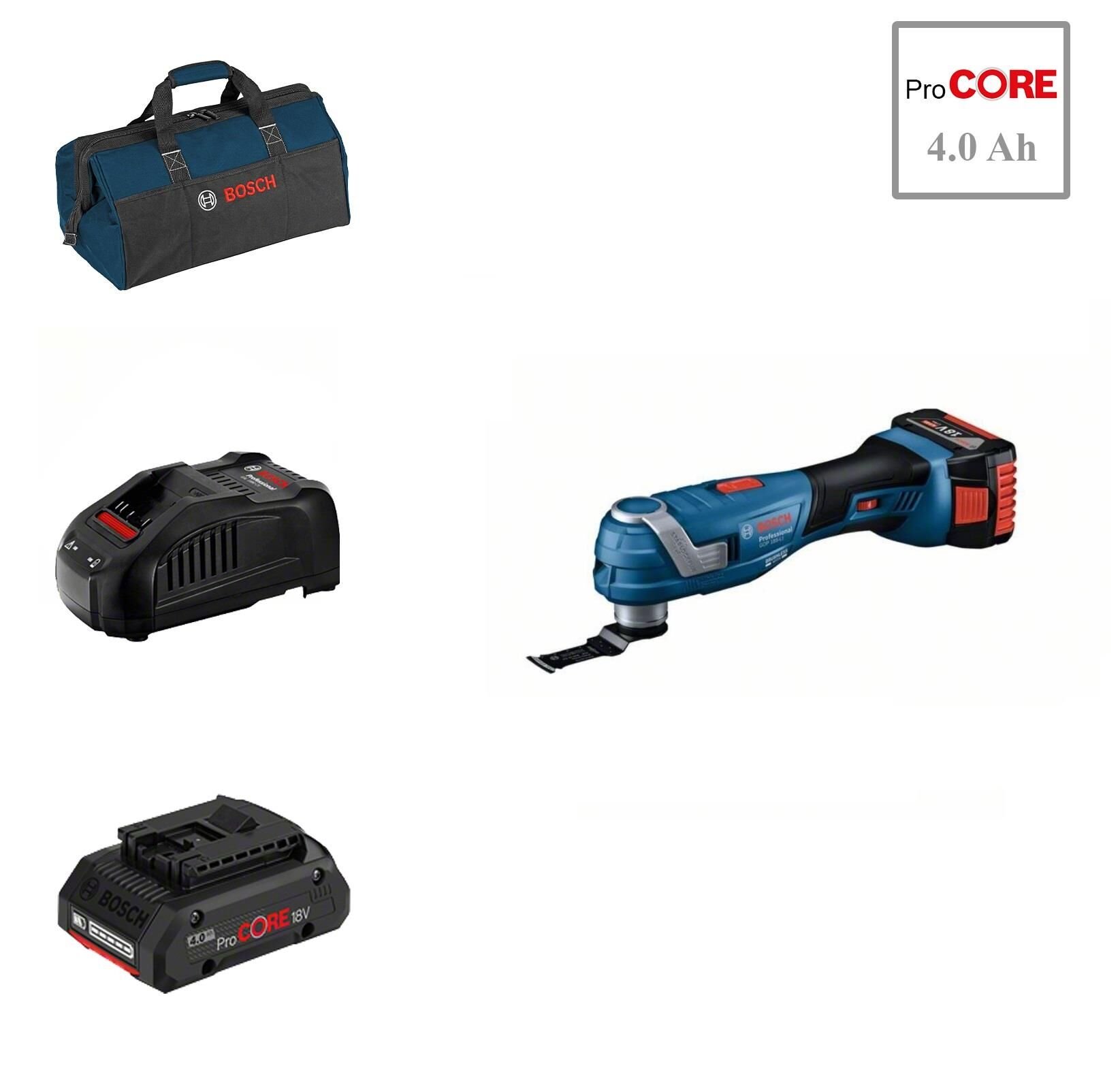 Bosch GOP 185-LI 1x4 Ah ProCORE Akülü Salınım Hareketli Makine Bez Çantalı