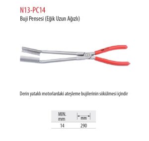 Ceta Form Buji Pensesi 290 mm Eğik Uzun Ağızlı N13-PC14