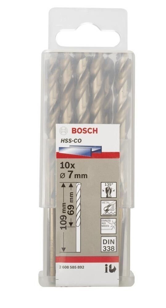 Bosch HSS-Co 7 mm 10'lu Kobaltlı Matkap Ucu 2608585892