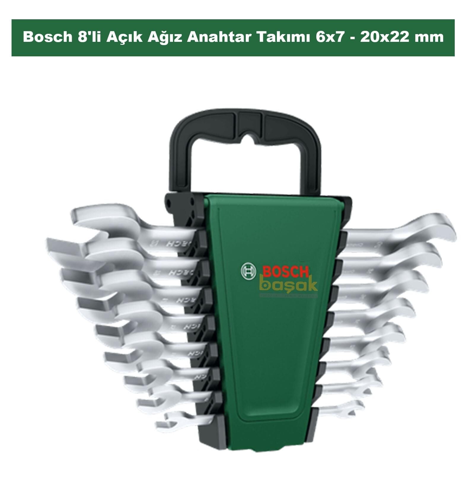 Bosch 8'li Açık Ağız Anahtar Takımı 6x7 - 20x22 mm 1600A03HM8