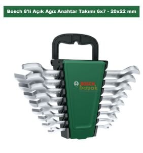 Bosch 8'li Açık Ağız Anahtar Takımı 6x7 - 20x22 mm 1600A03HM8