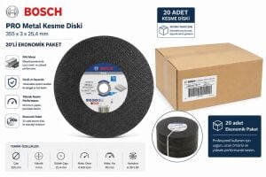 Bosch Pro 20'li Paket 355 mm Ekonomik Metal Kesme Taşı 2608602759