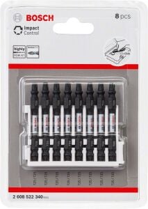 Bosch Impact T25 65 mm Çift Taraflı 8'li Torx Bits UÇ 2608522340