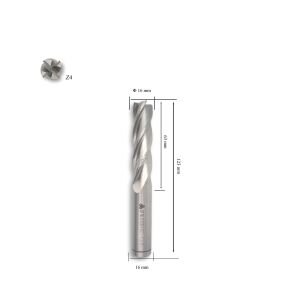 MTE 16 mm Uzun Parmak Freze Hss-Co8 DIN 844/B-N