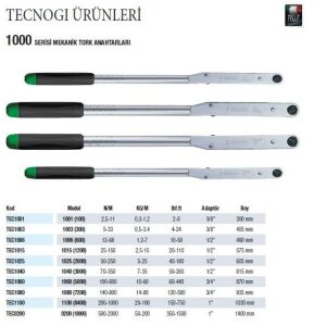 Tecnogi 50-250 Nm Tork Anahtarı 1/2'' (1025)
