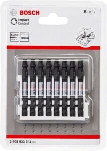Bosch Impact T30 65 mm Çift Taraflı 8'li Torx Bits Uç 2608522341