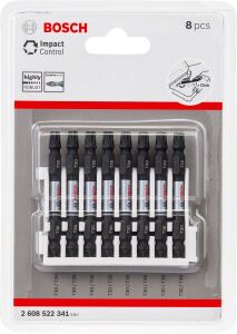 Bosch Impact T30 65 mm Çift Taraflı 8'li Torx Bits Uç 2608522341