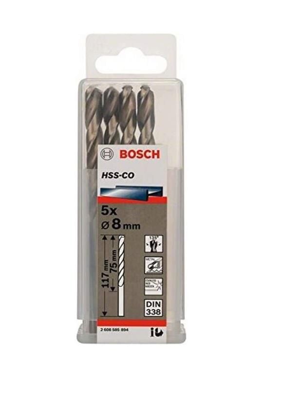Bosch HSS-Co 8 mm 5'li Kobaltlı Matkap Ucu 2608585894