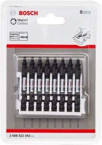 Bosch Impact T15 65 mm Çift Taraflı 8'li Torx Bits Uç 2608522342