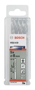 Bosch HSS 8,2x117 mm Kobaltlı Matkap Ucu 5'li Paket 2608588100