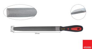 Ceta Form 250 mm 10'' Saplı Yarım Yuvarlak Eğe  Orta Diş J56-210H