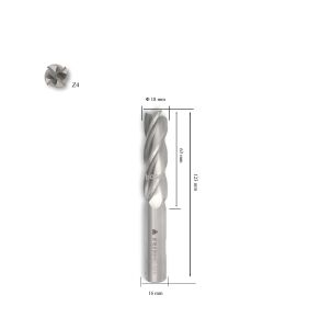 MTE 18 mm Uzun Parmak Freze Hss-Co8 DIN 844/B-N